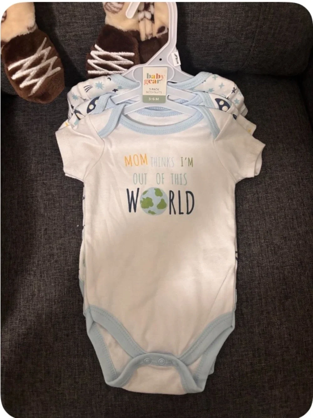 Onesies and football onesie-NEW WITH TAGS, the sweater/shorts worn 2 or 3 times